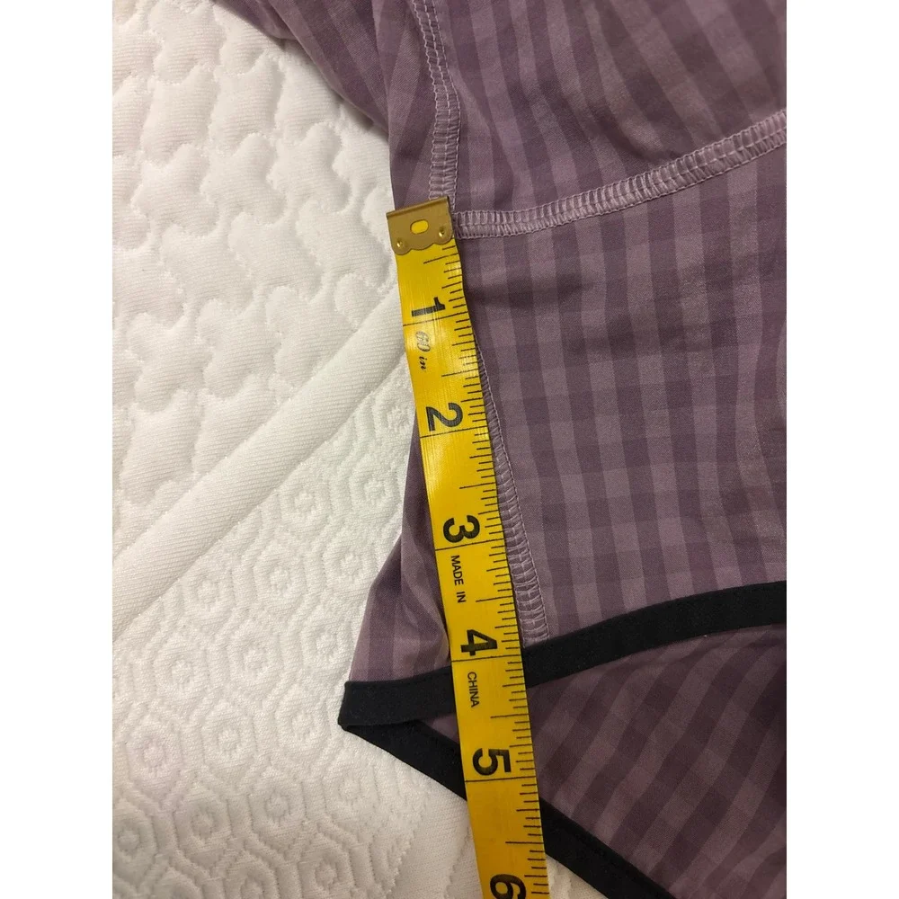 Lululemon Run Times Short Gin Gin Gingham Mauvelous Black Size 10